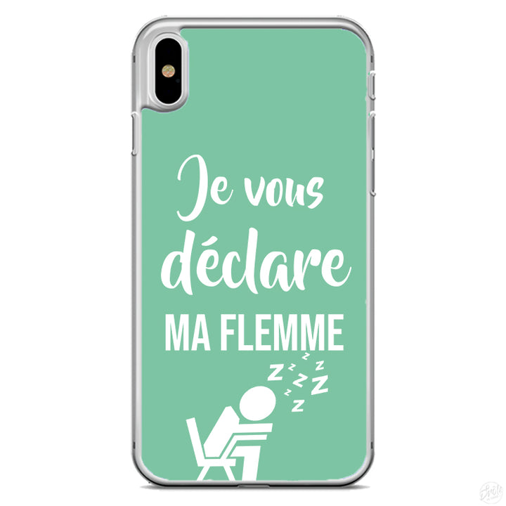 Coque Je vous déclare ma flemme