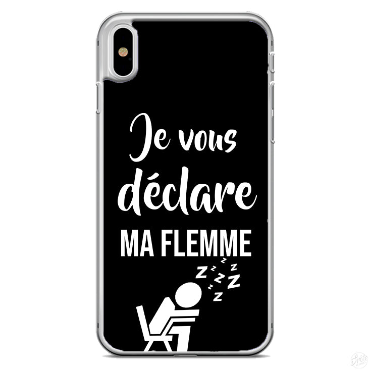 Coque Je vous déclare ma flemme