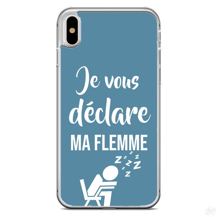 Coque Je vous déclare ma flemme