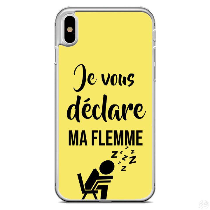 Coque Je vous déclare ma flemme