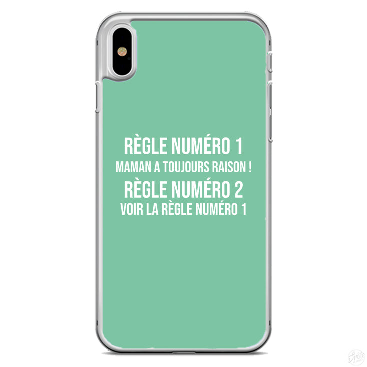 Coque Règle numéro 1 maman a toujours raison