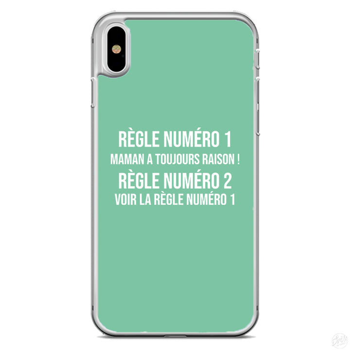 Coque Règle numéro 1 maman a toujours raison