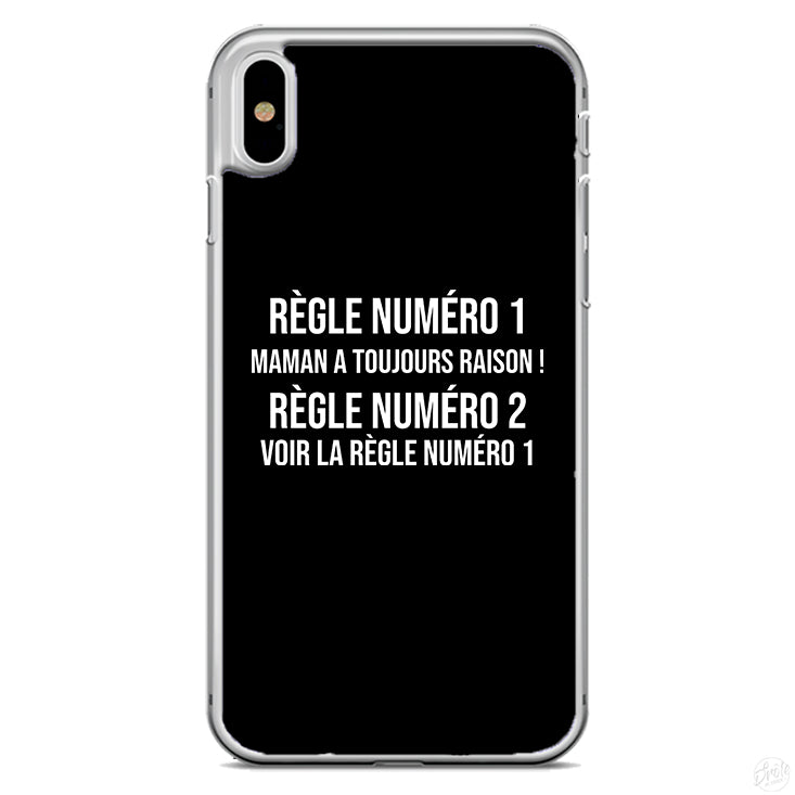 Coque Règle numéro 1 maman a toujours raison