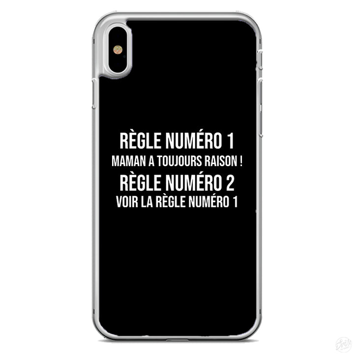 Coque Règle numéro 1 maman a toujours raison