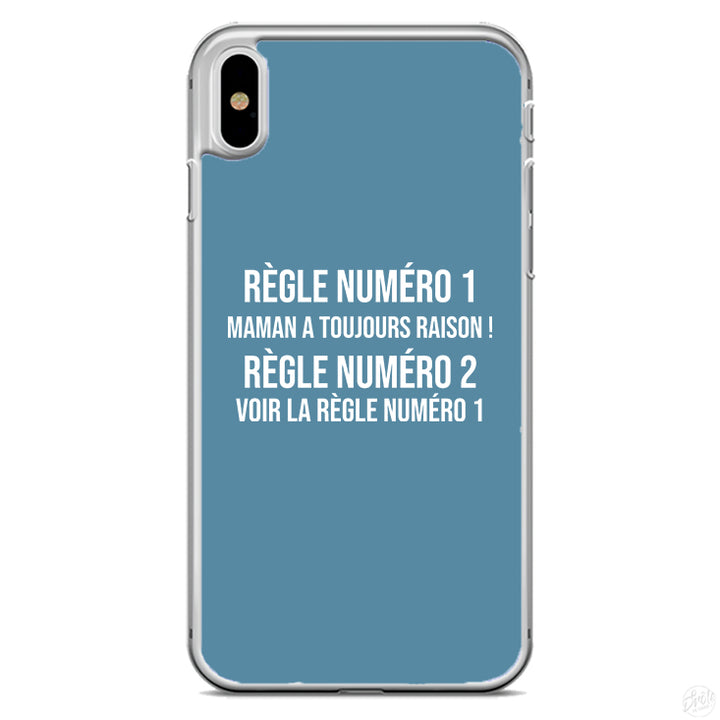 Coque Règle numéro 1 maman a toujours raison