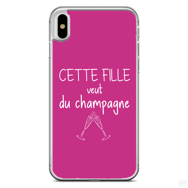 Coque Cette fille veut du champagne
