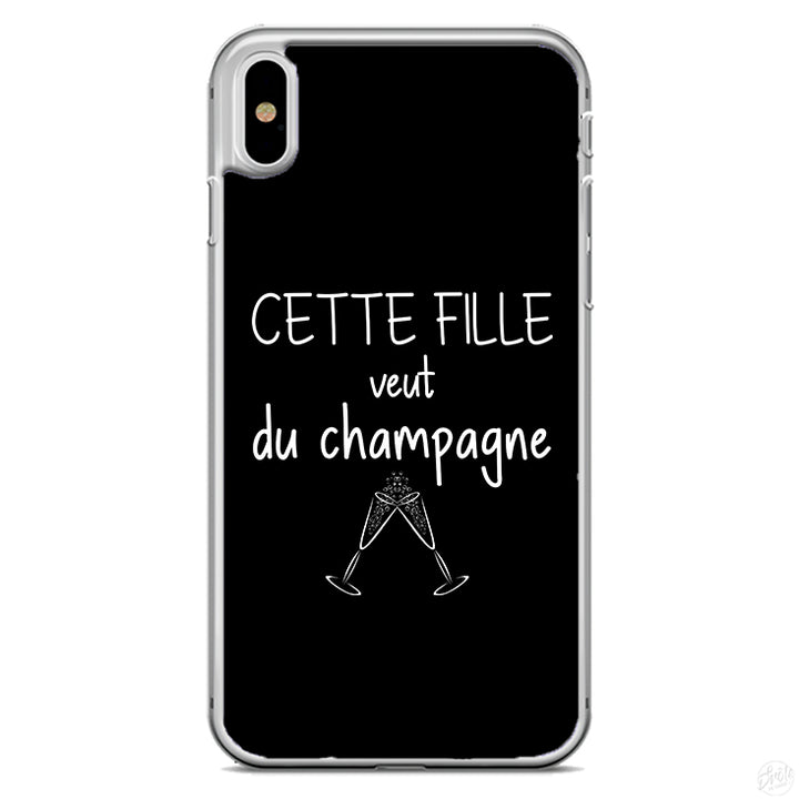 Coque Cette fille veut du champagne