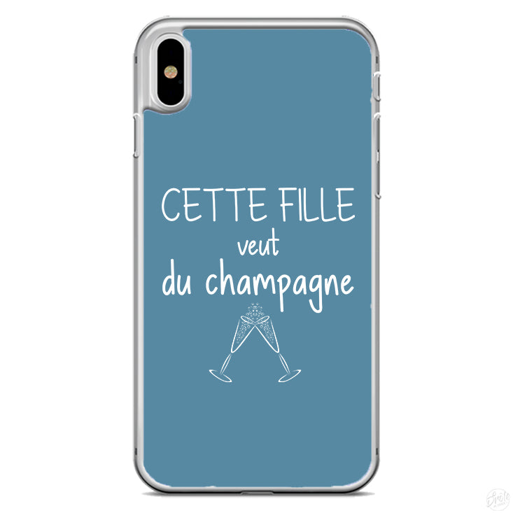 Coque Cette fille veut du champagne