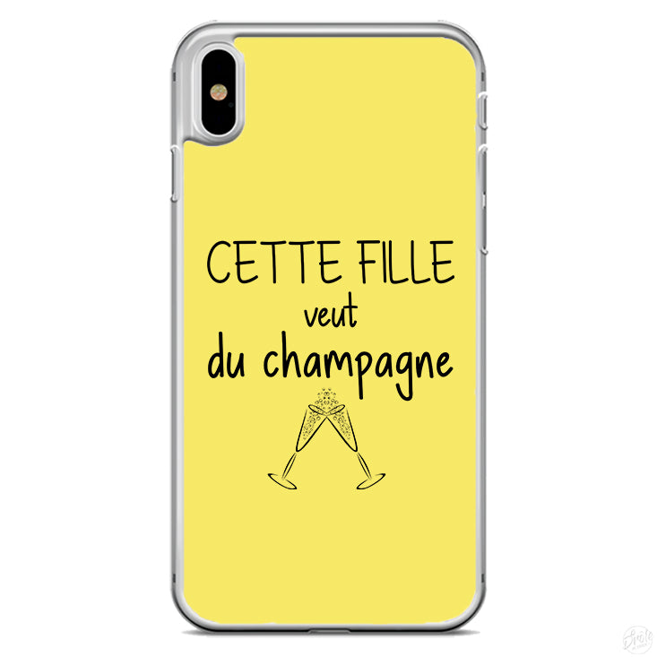Coque Cette fille veut du champagne