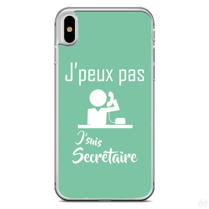 Coque J'peux pas j'suis secrétaire