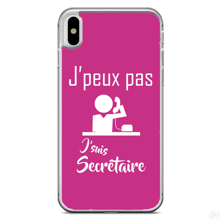 Coque J'peux pas j'suis secrétaire