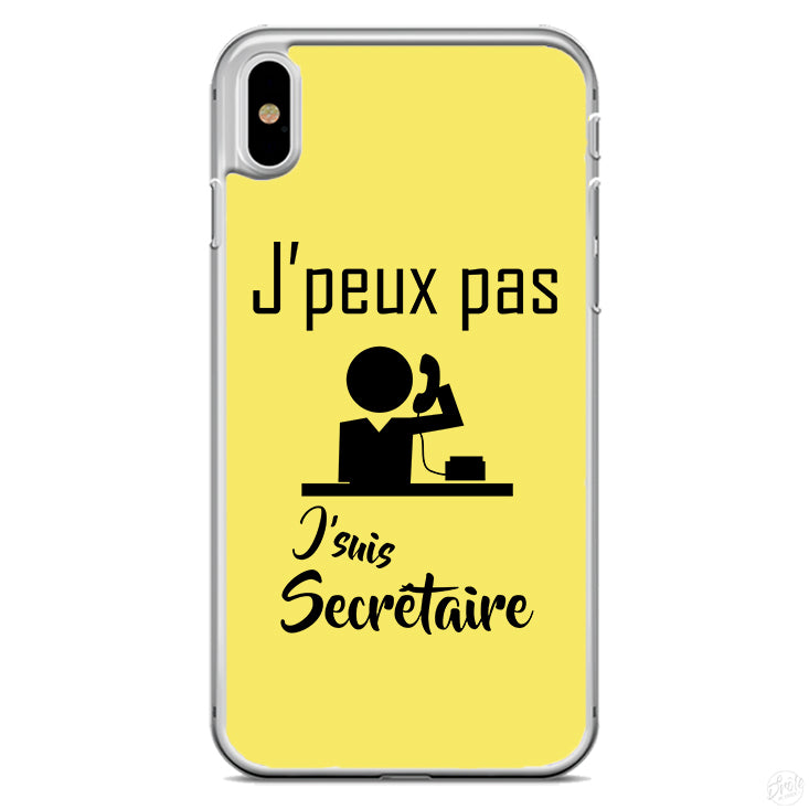 Coque J'peux pas j'suis secrétaire