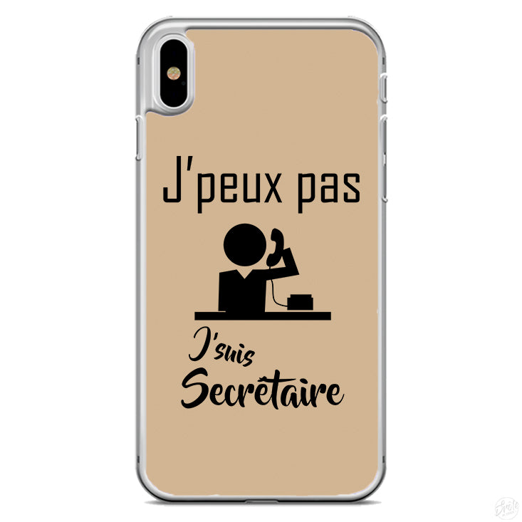 Coque J'peux pas j'suis secrétaire