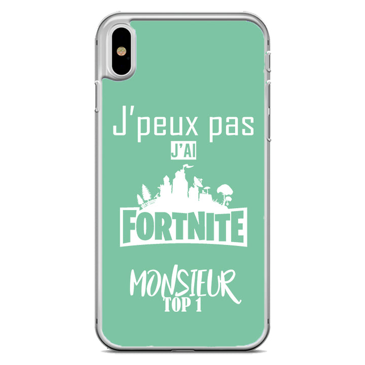 Coque J'peux pas j'ai fortnite monsieur top 1