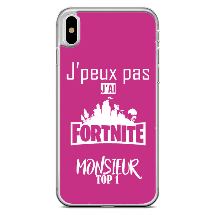 Coque J'peux pas j'ai fortnite monsieur top 1