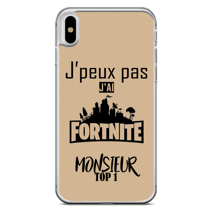 Coque J'peux pas j'ai fortnite monsieur top 1