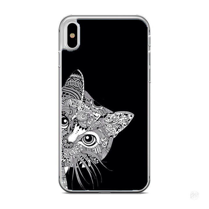 Coque chat noir et blanc