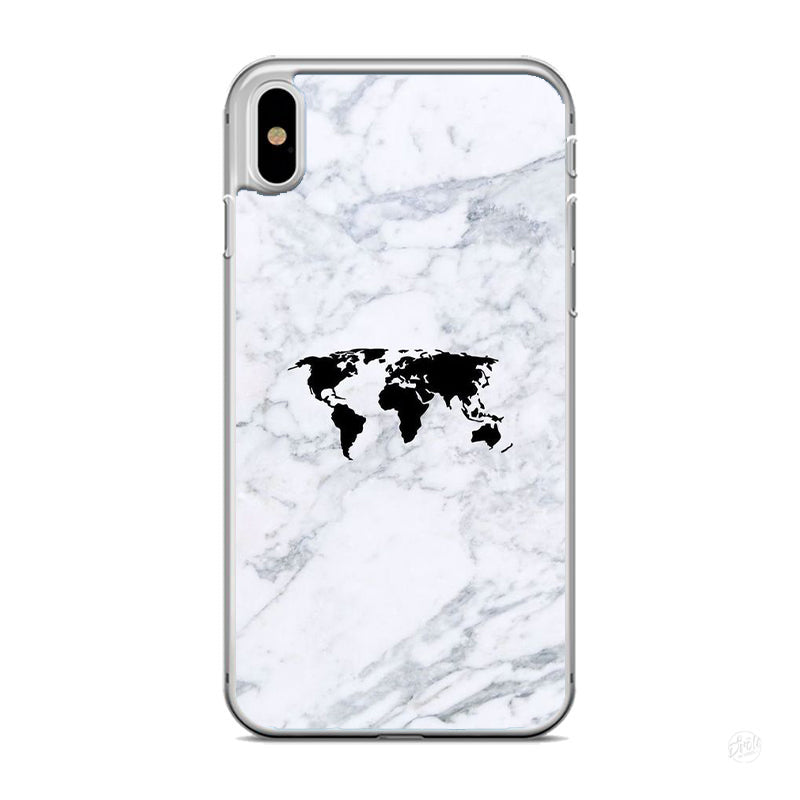 Coque Carte monde marbre