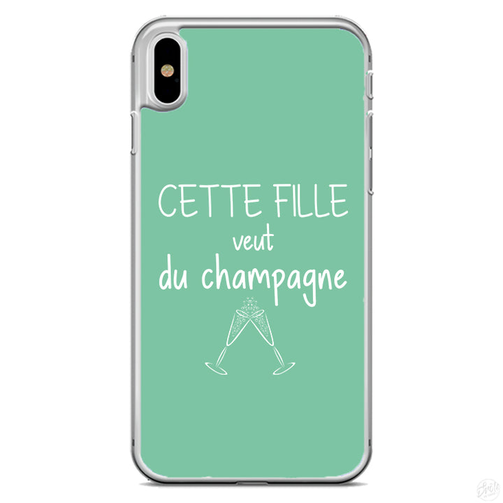 Coque Cette fille veut du champagne