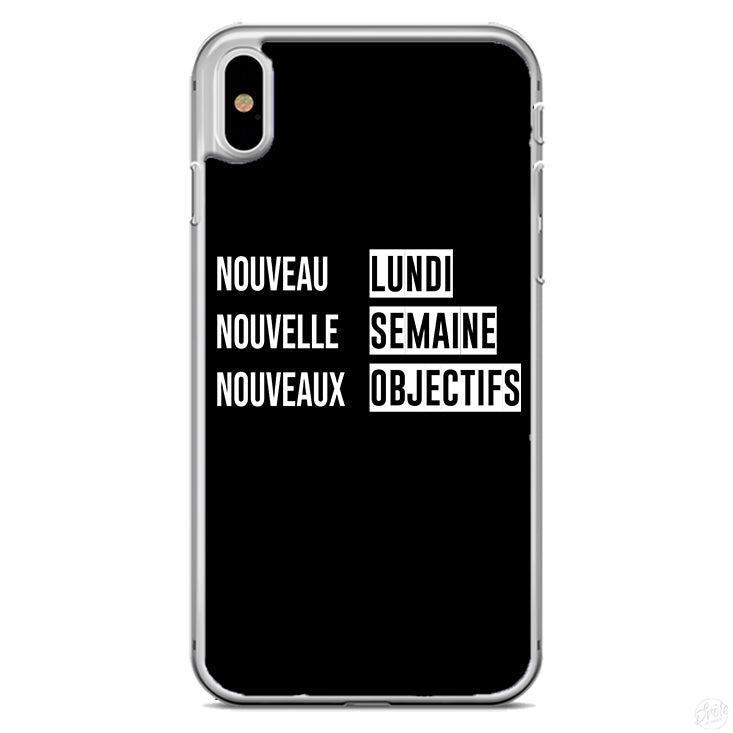 Coque Nouveau lundi nouvelle semaine nouveaux objectifs